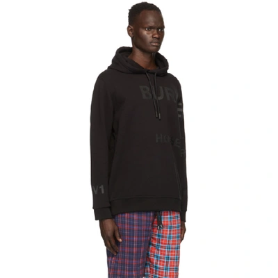 Shop Burberry Black Hessler Hoodie In Black A1189