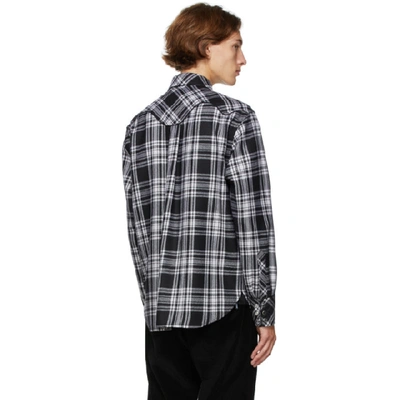 Shop Dolce & Gabbana Dolce And Gabbana Black And White Check Tartan Shirt In S8103 Check