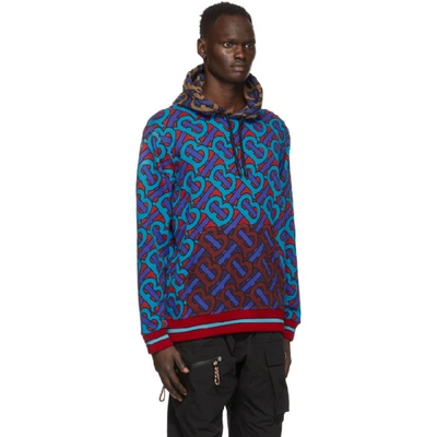 Burberry Striped monogram-print Hoodie - Farfetch