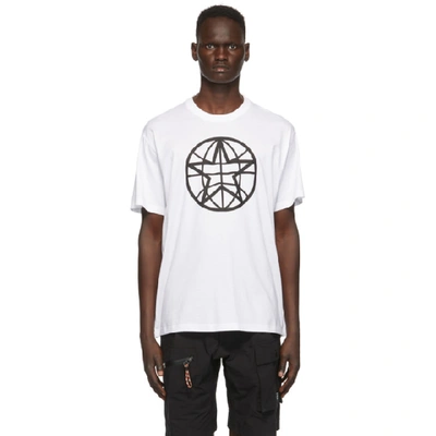 Shop Burberry White Globe T-shirt In White A1464