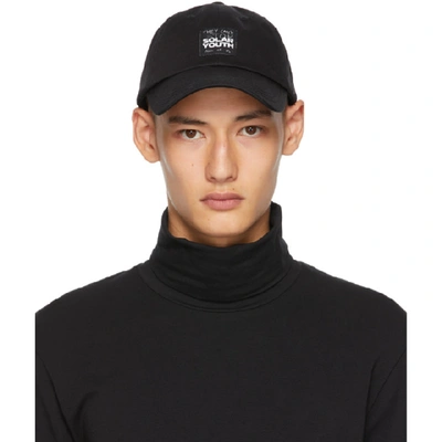 Shop Raf Simons Black Solar Youth Cap In 00099 Black