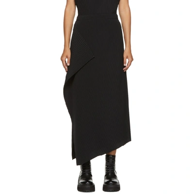 Shop Issey Miyake Black Pleated Skirt In 15 Black