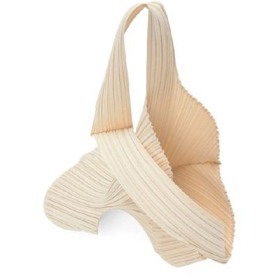 Shop Issey Miyake Pleats Please  Off-white Instrument Shoulder Bag In 04 Ivory