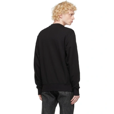 Shop Versace Jeans Couture Black Logo Sweatshirt In Ek42 Black