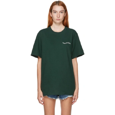 Shop Museum Of Peace And Quiet Green Warped Wordmark T-shirt In Forest