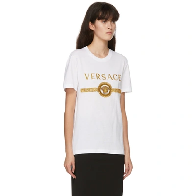 Shop Versace White Vintage Medusa T-shirt In A1001 White