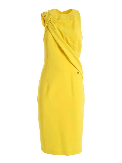 Shop Class Roberto Cavalli Band Cady Dress In Yellow