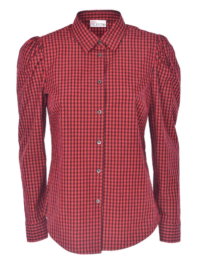 Shop Red Valentino Checked Shirt In Red And Black