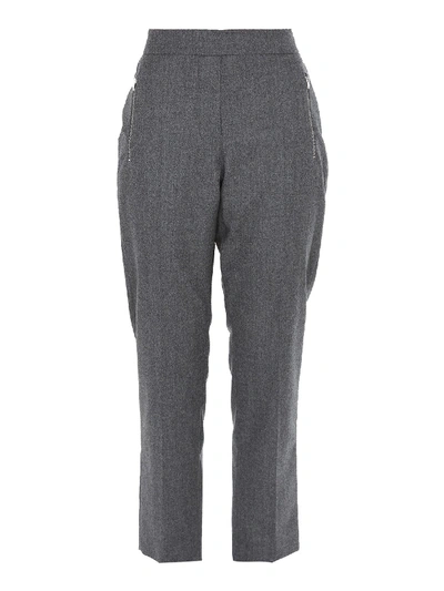 Shop Stella Mccartney Claire Grey Wool Pants