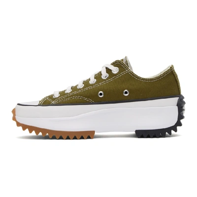 Shop Converse Green Run Star Hike Ox Sneakers In Mos/wht/gum