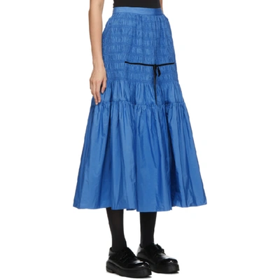 Shop Molly Goddard Blue Donnika Skirt