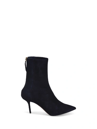 Shop Aquazzura Saint Honorè Ankle Boots In Blue