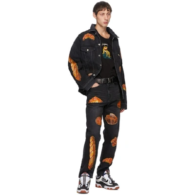 Shop Doublet Black Hand-painted Boulangerie Jeans