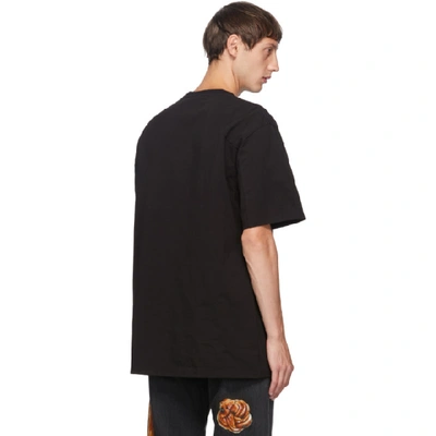 Shop Doublet Black Puppet Animal Embroidery T-shirt