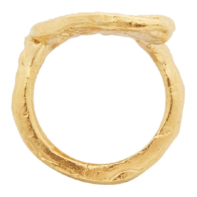 Shop Alighieri Gold Il Leone Chapter Ii Ring