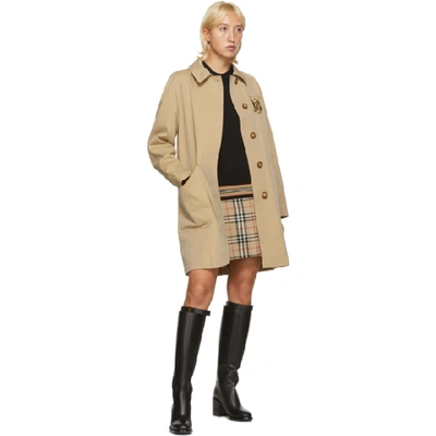 Shop Burberry Beige Sansend Trench Coat In A1366 Yello
