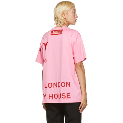 Shop Burberry Pink Carrick T-shirt In A8407 Pink