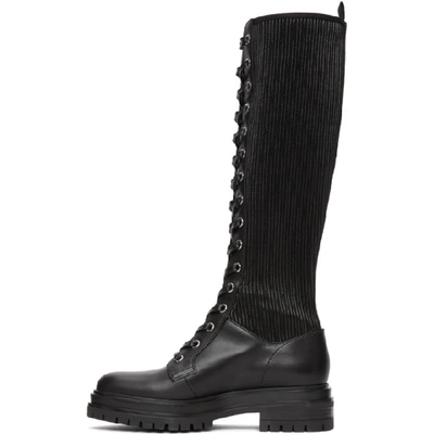 Shop Gianvito Rossi Black Martis 20 Tall Boots In Black+black