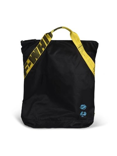 Shop Off-white Backpack In Black With Fluo Details