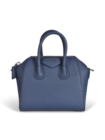 Shop Givenchy Antigona Mini Bag In Blue