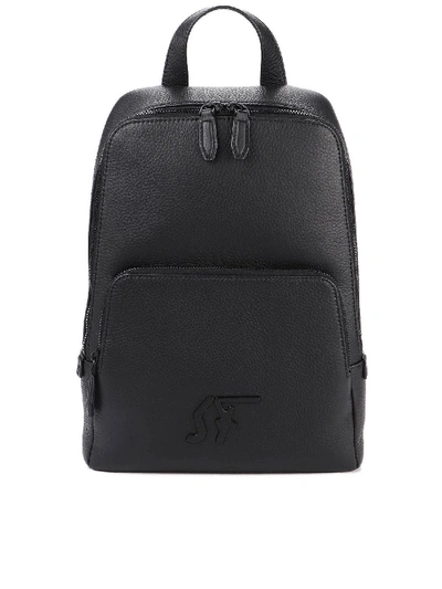 Shop Ferragamo Firenze Sling Backpack In Black