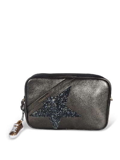 Shop Golden Goose Star Shoulder Bag In Dark Grey In Metallic
