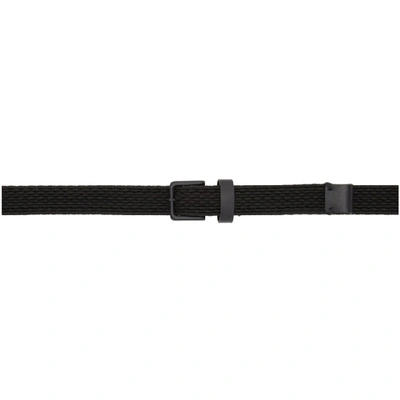 Shop Issey Miyake Homme Plisse  Black Stretch Belt In 15 Black