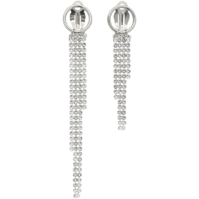 Shop Justine Clenquet Silver Shanon Clip-on Earrings In Palladium