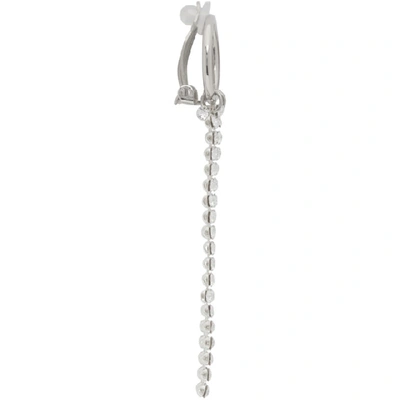 Shop Justine Clenquet Silver Shanon Clip-on Earrings In Palladium