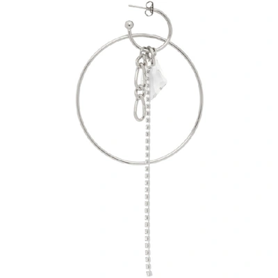 Shop Justine Clenquet Silver Kate Single Earring In Palladium