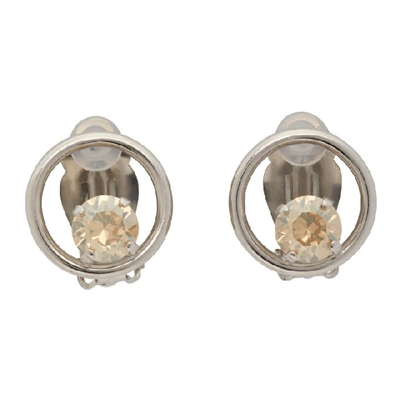Shop Justine Clenquet Silver Suzanne Clip-on Earrings In Palladium