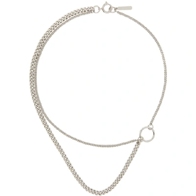 Shop Justine Clenquet Silver Morgan Necklace In Palladium