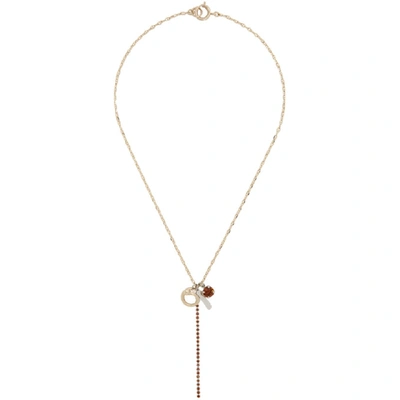 Shop Justine Clenquet Silver And Gold Mel Necklace In Pallad/gold