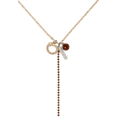 Shop Justine Clenquet Silver And Gold Mel Necklace In Pallad/gold