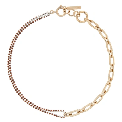 Shop Justine Clenquet Silver & Gold Jean Choker In Pallad/gold