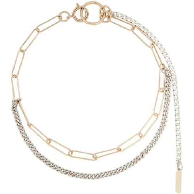Shop Justine Clenquet Silver And Gold Pixie Choker In Pallad/gold