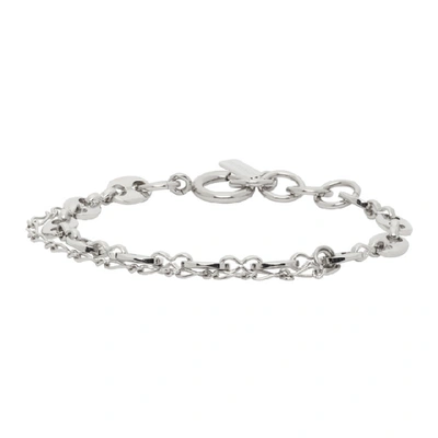 Shop Justine Clenquet Silver Alexis Bracelet In Palladium