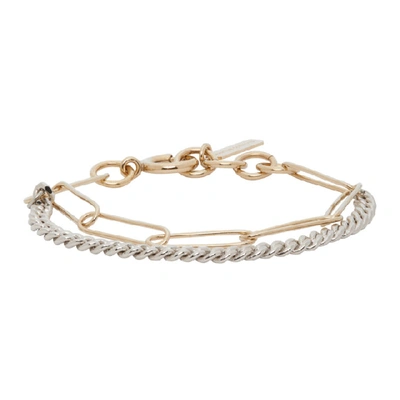 Shop Justine Clenquet Silver And Gold Pixie Bracelet In Pallad/gold