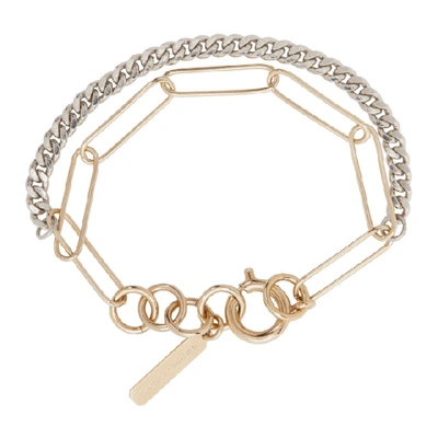 Shop Justine Clenquet Silver And Gold Pixie Bracelet In Pallad/gold