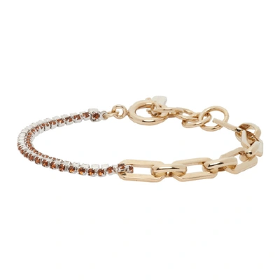 Shop Justine Clenquet Silver & Gold Jean Bracelet In Pallad/gold