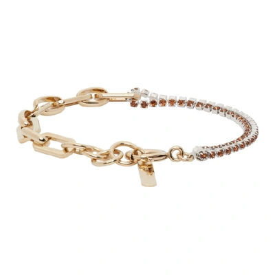 Shop Justine Clenquet Silver & Gold Jean Bracelet In Pallad/gold