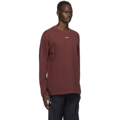 Shop Ambush Burgundy Xl Logo Long Sleeve T-shirt In Wine