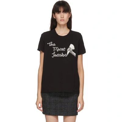 Shop Marc Jacobs Black The Logo T-shirt In 001 Black