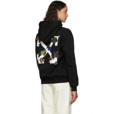 Shop Off-white Black Leaves Arrow Hoodie In Black/white