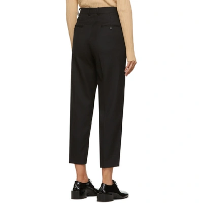 Shop Arch The Black Cropped Wool Trousers