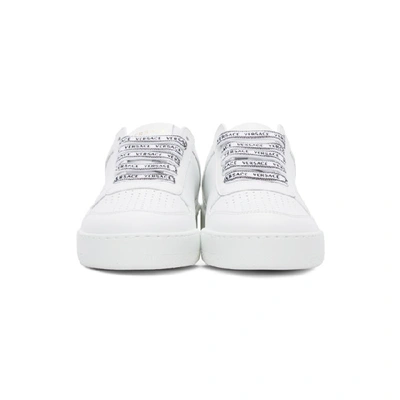 Shop Versace White Ilus Sneakers In Dbn9 White