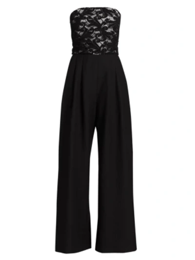 Shop Rachel Comey Loring Strapless Lace Jumpsuit In Black