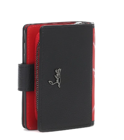 Shop Christian Louboutin Paloma Leather Wallet In Black