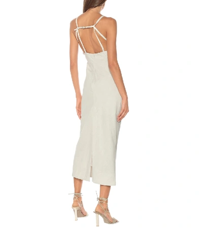 Shop Jacquemus La Robe Tendino Midi Dress In Beige