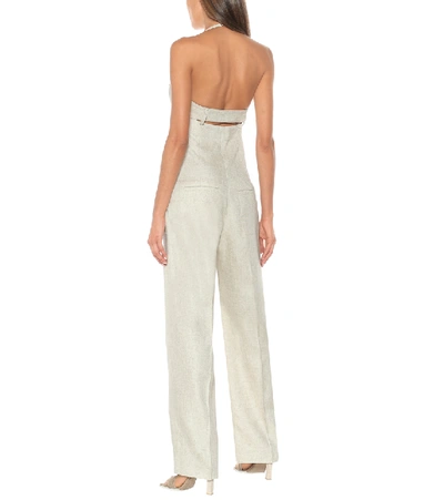 Shop Jacquemus La Combinaison Loya Linen-blend Jumpsuit In Beige